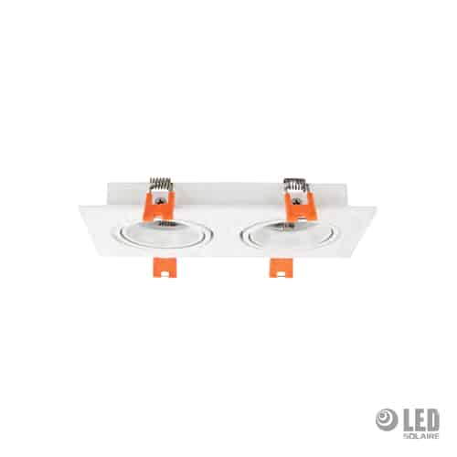 Collerette carrée double - ELF140 - 185x98 -blanc
