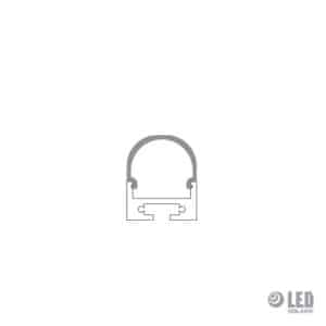 Profil suspendu - rond - AC6400R - 200CM - gris