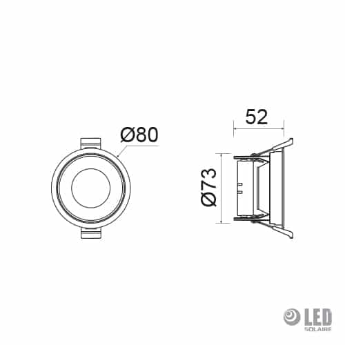 Collerette antiéblouissement - ELF131 - O80 - b/n – Image 3
