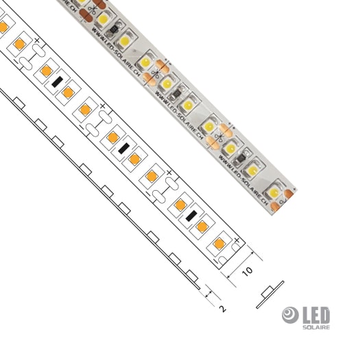 Ruban CV 19.2 W/m - IP40 - 12V - 2200K - 120 LED/m