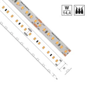 Ruban CV 14.4 W/m - IP20 - 24V - 2700K - 140 LED/m
