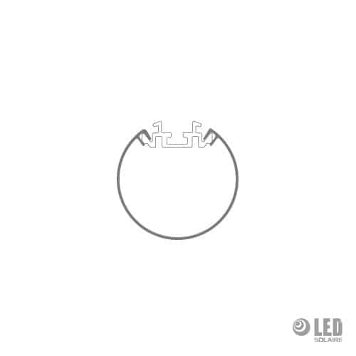 Profil rond - AC3700 - 200CM - gris - O60MM