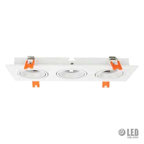 Collerette carrée triple - ELF141 - 240x80 -blanc