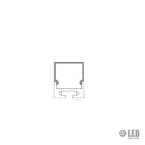 Profil suspendu - carré - AC6400C - 200CM - gris