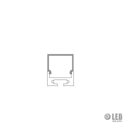 Profil suspendu - carré - AC6400C - 200CM - gris