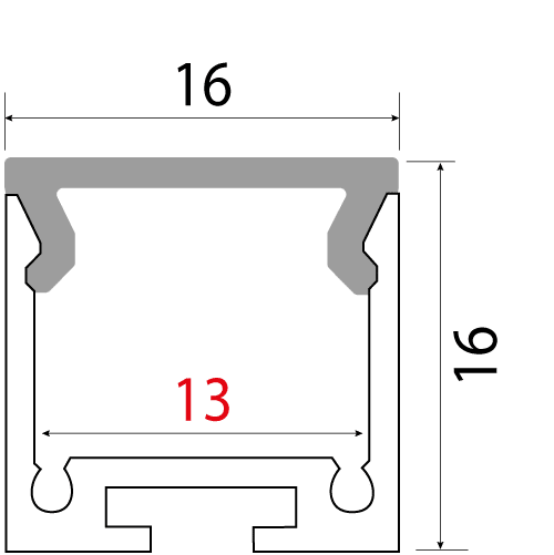 Profil frameless - AC9500 - 200CM - gris – Image 3