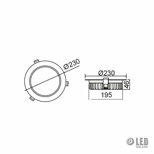 Applique encastrée slim - rond - 15W - 3000K – Image 2