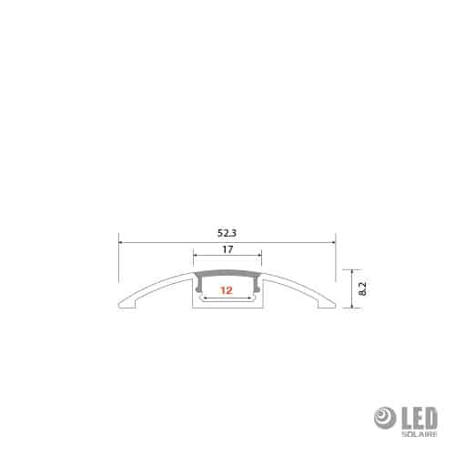 Profil apparent/seuil - AC2200 - 200CM - gris – Image 2