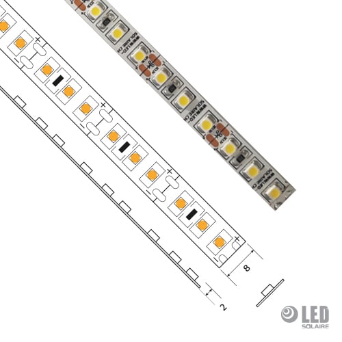 Ruban CV 9.6 W/m - IP40 - 24V - 2200K - 120 LED/m