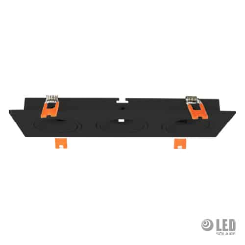 Collerette carrée triple - ELF141 - 240x80 - noir