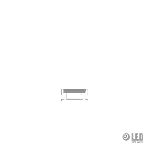 Profil encastré étanche - AC5800 - 200CM - gris