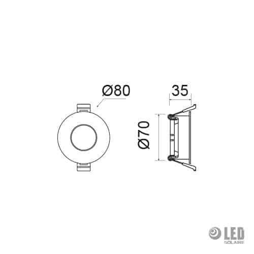Collerette ronde - ELF135 - O80 - blanc – Image 2