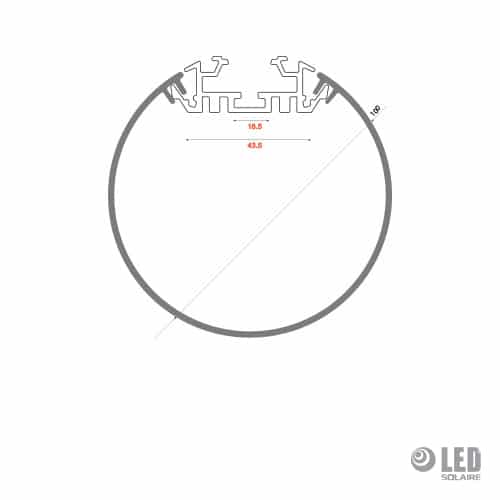 Profil rond - AC3900 - O100MM - 200CM - gris – Image 2