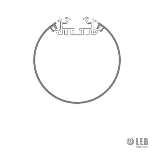 Profil rond - AC3900 - O100MM - 200CM - gris