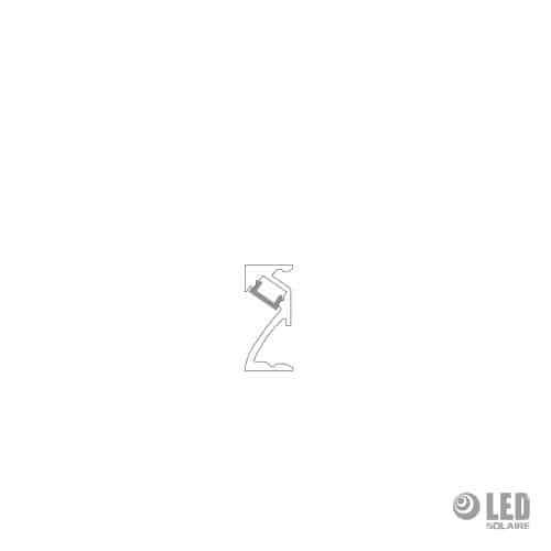 Profil latéral slim - AC2500S-N - 200CM - noir