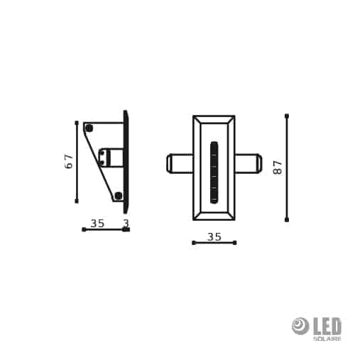 Applique murale encastrée - 1W - 3000K – Image 4