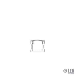 Profil alu apparent - A5900 - 300CM - gris