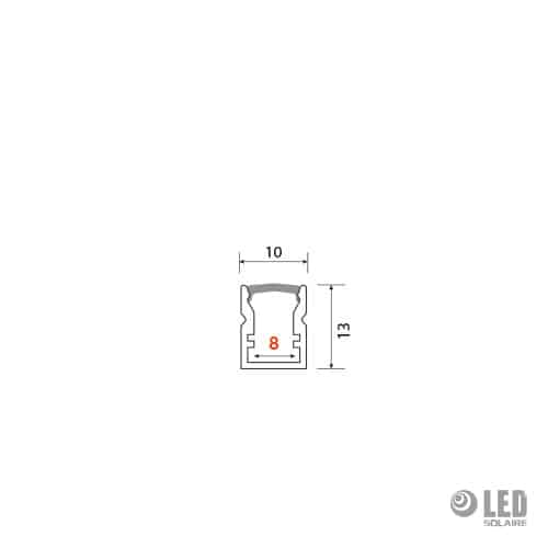 Profil apparent slim - AC5500S - 200CM - gris – Image 2