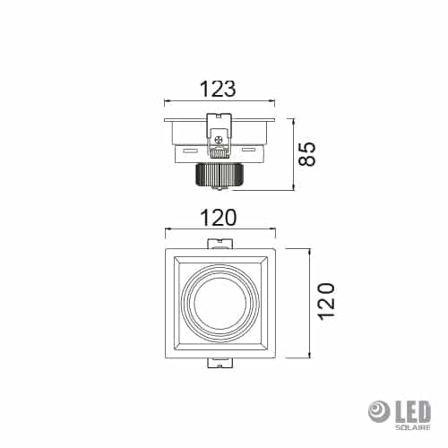 Module de spot a encastré - noir - 15W - 3000K – Image 2