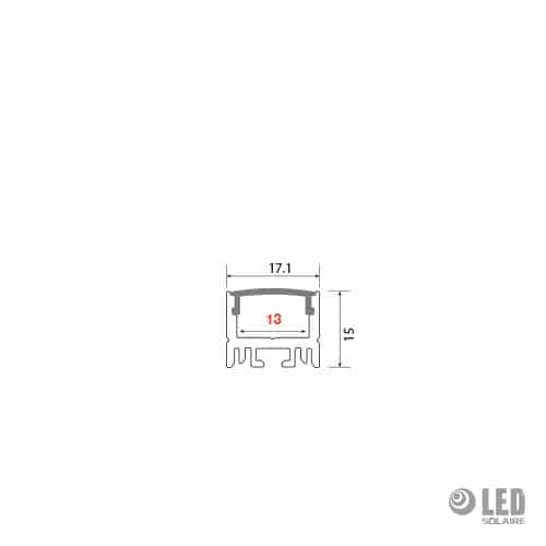 Profil apparent - AC3300 - 200CM - gris – Image 2